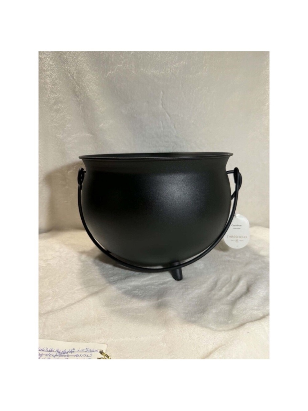 NWT Threshold Large Black Cauldron Candy Dish
